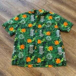 Drew Estate Cigar Fest 2020 Vibrant Green and Orange Men's Casual Island Shirt